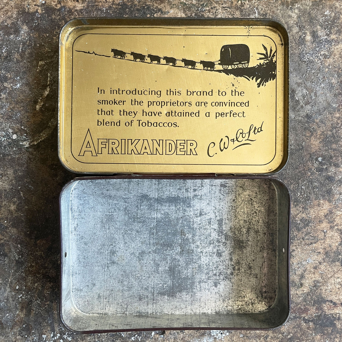 A Vintage Afrikander Tobacco Tin