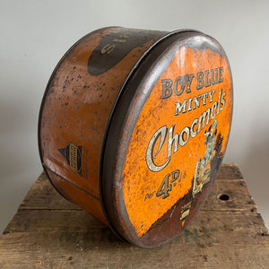 A Vintage Horner's Boy Blue Minty Chocomels Tin from the 1930s with the most wonderful colours and Little Boy Blue design to the front lid - SHOP NOW - www.intovintage.co.uk