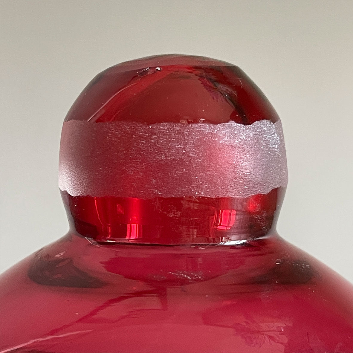 A Victorian Cranberry Glass Cloche - SHOP NOW - www.intovintage.co.uk