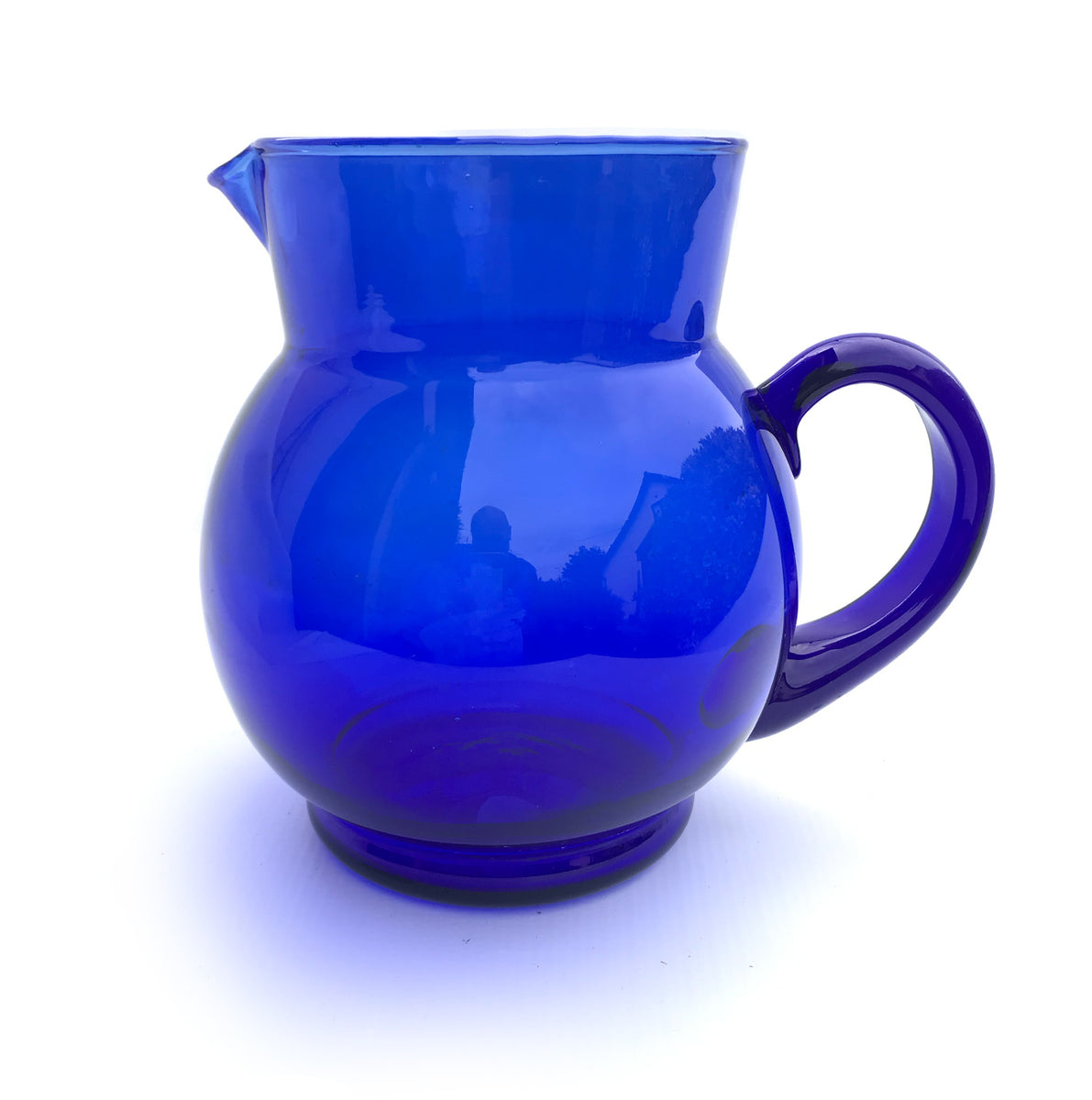 Vintage Blue Glass Water Jug IntoVintage.co.uk Intovintage.co.uk