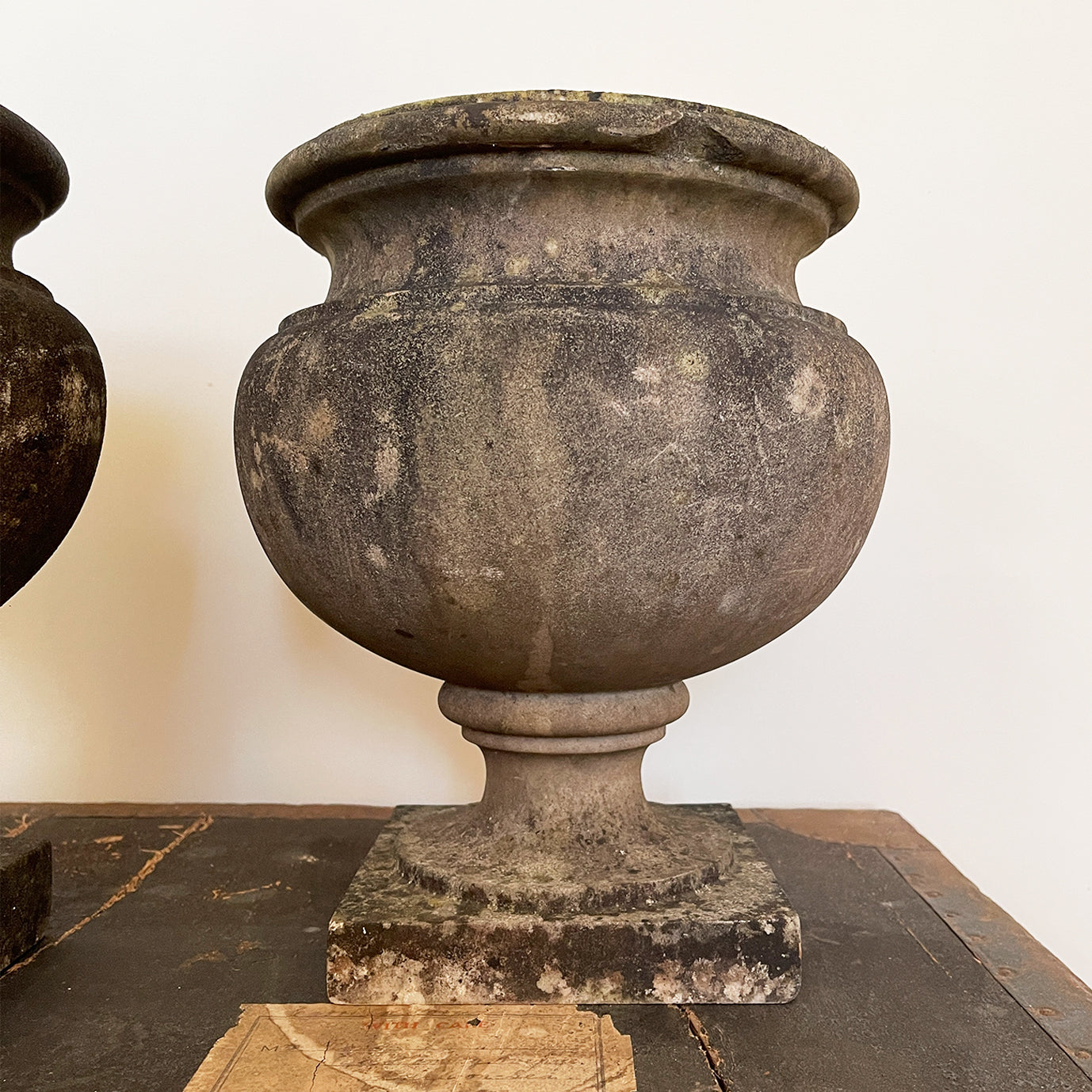 A Pair of Late 19th C Marble Urns