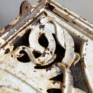 A beautiful Pair of heavy Cast Iron Brackets, reportedly from a train station in Normandy, France. the matching brackets have beautifully cast Art Nouveaux detailing within the frames. Would look fantastic holding up a kitchen shelf - SHOP NOW - www.intovintage.co.uk
