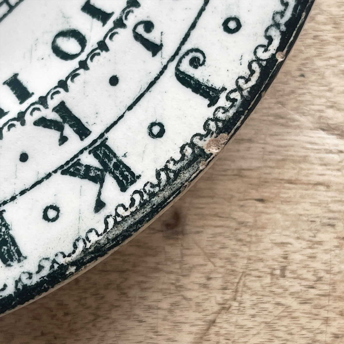 An early Victorian Education Plate by B & K Ltd. This charming little plate was designed to be used as a school teaching implement in English, Spelling and Mathematics, while at the same time being used as a domestic eating plate. Marked on the reverse with the 'B & K LTD' mark - SHOP NOW - www.intovintage.co.uk