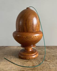 An Oak Treen Acorn String Dispenser. Expertly turned with a nice snug fit on the lid. Extremely tactile and very useful! - SHOP NOW - www.intovintage.co.uk