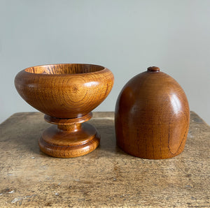 An Oak Treen Acorn String Dispenser. Expertly turned with a nice snug fit on the lid. Extremely tactile and very useful! - SHOP NOW - www.intovintage.co.uk