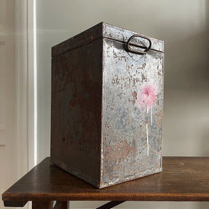 This is a real piece of social history. An original voting ballot box from Yeovil Town, Somerset. Metal in construction with convenient carry handles to both sides. The lid is hinged with a padlock flap. The laid has a posting slot that can be set to a closed position. Who knows what votes have been cast in this box over the years - SHOP NOW - www.intovintage.co.uk