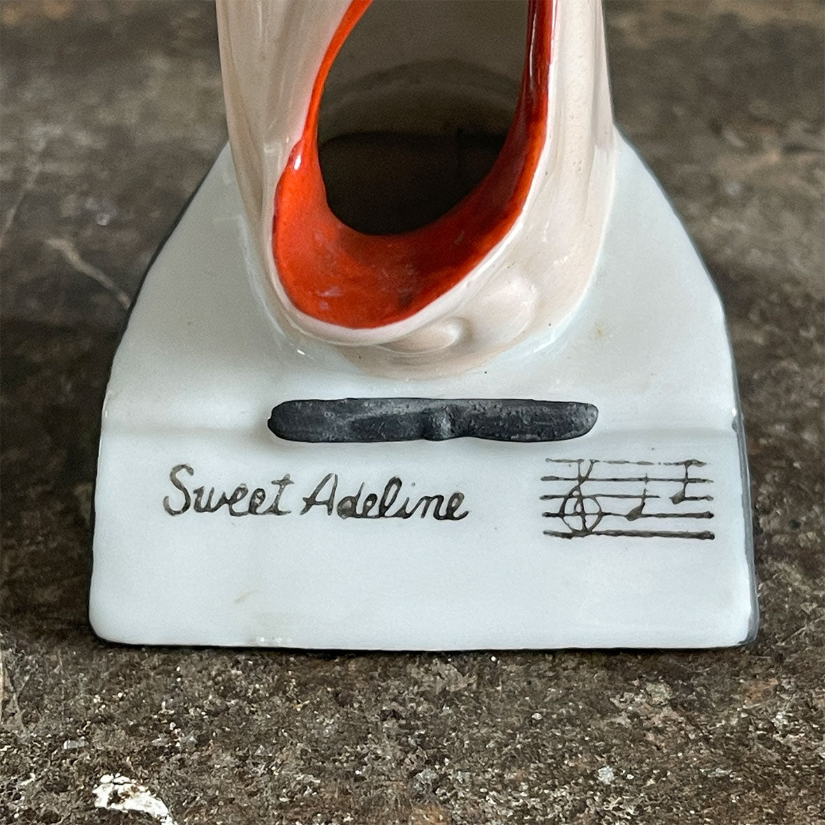A rare German Porcelain Smoking Ashtray by Schafer &amp; Vater. These unusual objects were used as ashtrays with the smoke of the cigarette escaping through the ear holes. This one sees an old ugly chap with a big old eye and a title that reads 'Sweet Adeline' - SHOP NOW - www.intovintage.co.uk