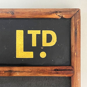 A 1950's Odhams Press Blackboard. Framed in pine with a printed 'Odhams Press Ltd' in the top panel. Odhams Press Ltd came about in 1920 and were responsible for publishing Mickey Mouse Weekly, Eagle, Robin and many other famous titles - SHOP NOW - www.intovintage.co.uk