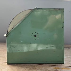 A Vintage Green Arrow bread bin in a fab duck egg green and cream combo, and still having its 'BREAD' and 'Green Arrow' water slide stickers to the front. A great looking item for the vintage kitchen - SHOP NOW - www.intovintage.co.uk