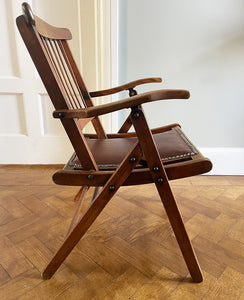 An Edwardian Folding Campaign Chair