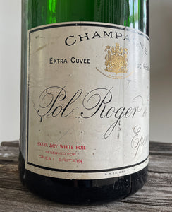 A very large vintage Pol Roger & Co Champagne Bottle. Nicely aged - SHOP NOW - www.intovintage.co.uk