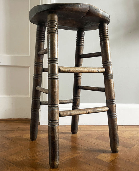 家具 U.K. vintage Furniture Stool An Oak Victorian Clerk's Stool - IntoVintage.co.uk – Intovintage.co.uk
