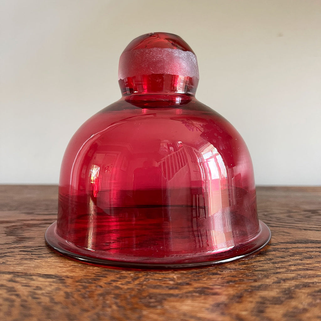 A Victorian Cranberry Glass Cloche - SHOP NOW - www.intovintage.co.uk