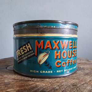 A good looking vintage Maxwell House Coffee Tin. Great colours and graphics