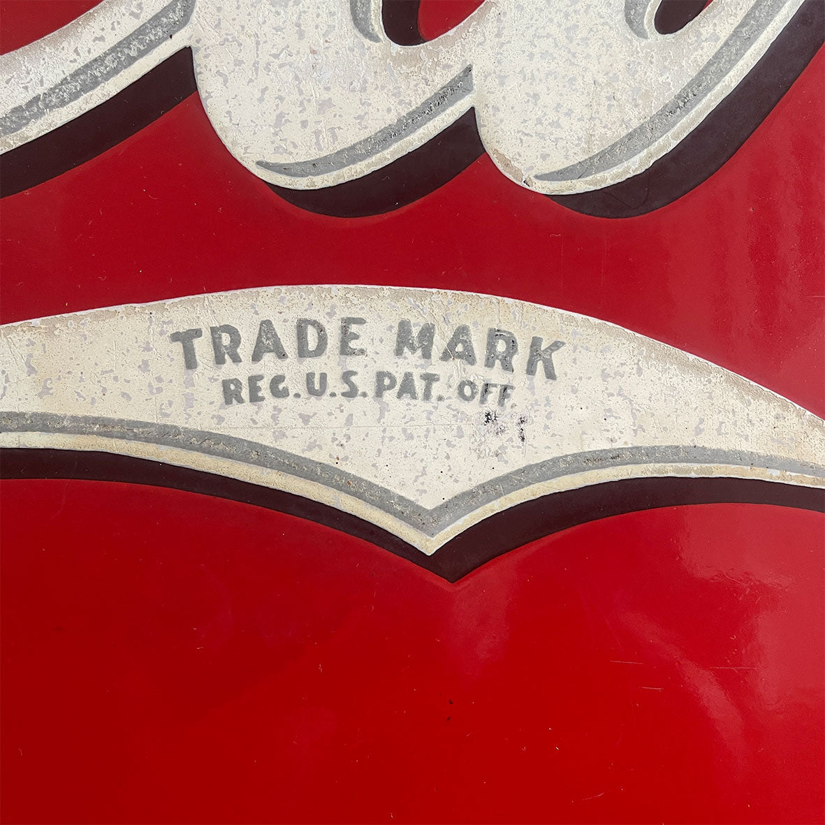 A Double Sided Coca Cola Enamel Sign from the 1930's period. Each side is finished in bright Coke red with white and . A fantastic sign that would look excellent in a restaurant, retail space or even a home - SHOP NOW - www.intovintage.co.uk