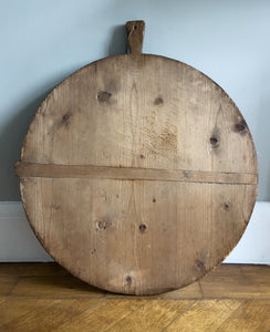 An Antique European Chopping Board with handle - Nicely worn with a fantastic patina. - SHOP NOW - www.intovintage.co.uk