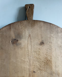 An Antique European Chopping Board with handle - Nicely worn with a fantastic patina. - SHOP NOW - www.intovintage.co.uk