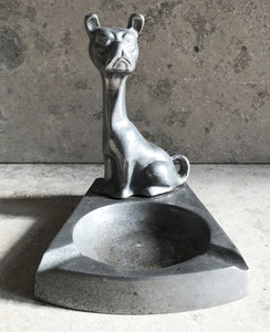 Vintage French Bulldog Alloy Ashtray