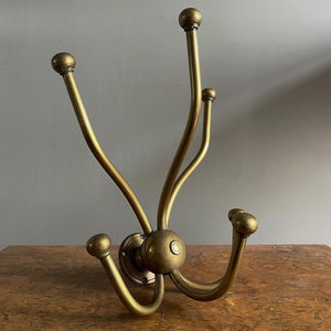 A quality Edwardian Brass 6 Hook, perfect for the hallway or the back of a door - SHOP NOW - www.intovintage.co.uk