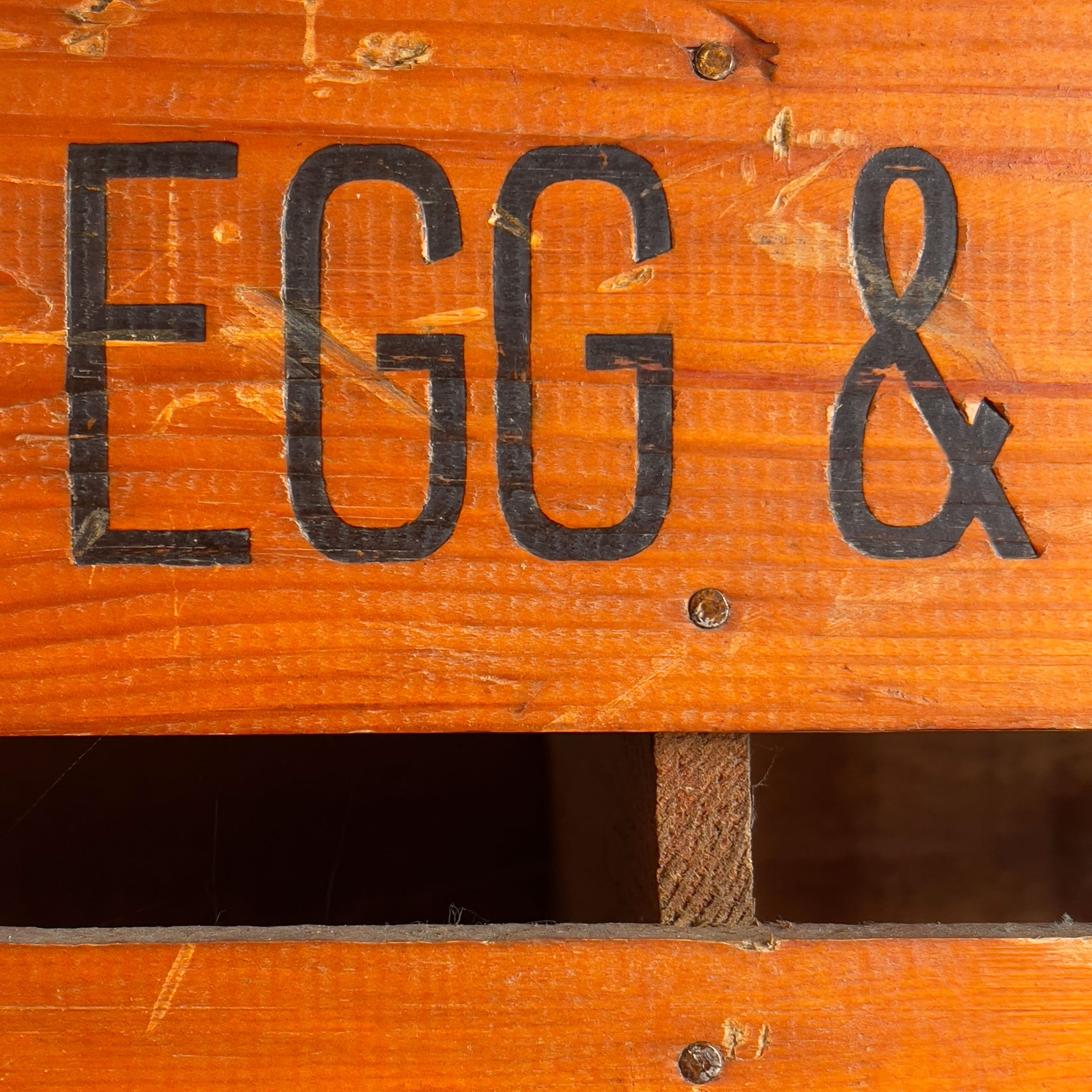 A Large Vintage Travelling Egg Box. Fantastic stamped typography to the front, back, top and sides, a beautiful honey tone to the woodwork. From the Wards Egg &amp; Poultry Packers, Tipton. - SHOP NOW - www.intovintage.co.uk