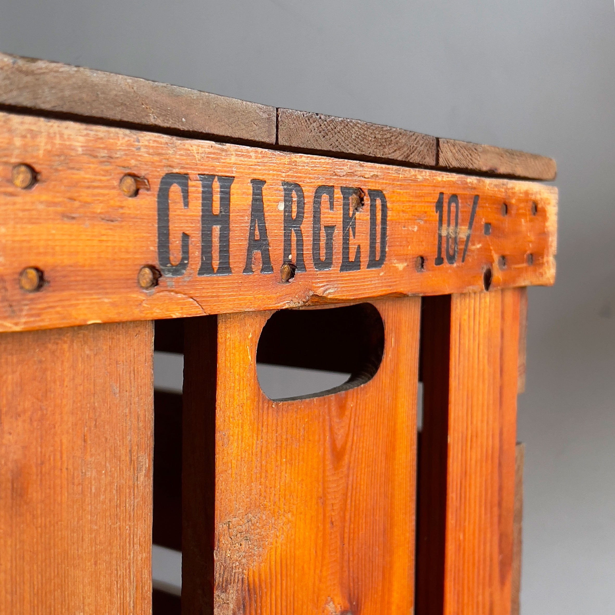 A Large Vintage Travelling Egg Box. Fantastic stamped typography to the front, back, top and sides, a beautiful honey tone to the woodwork. From the Wards Egg &amp; Poultry Packers, Tipton. - SHOP NOW - www.intovintage.co.uk