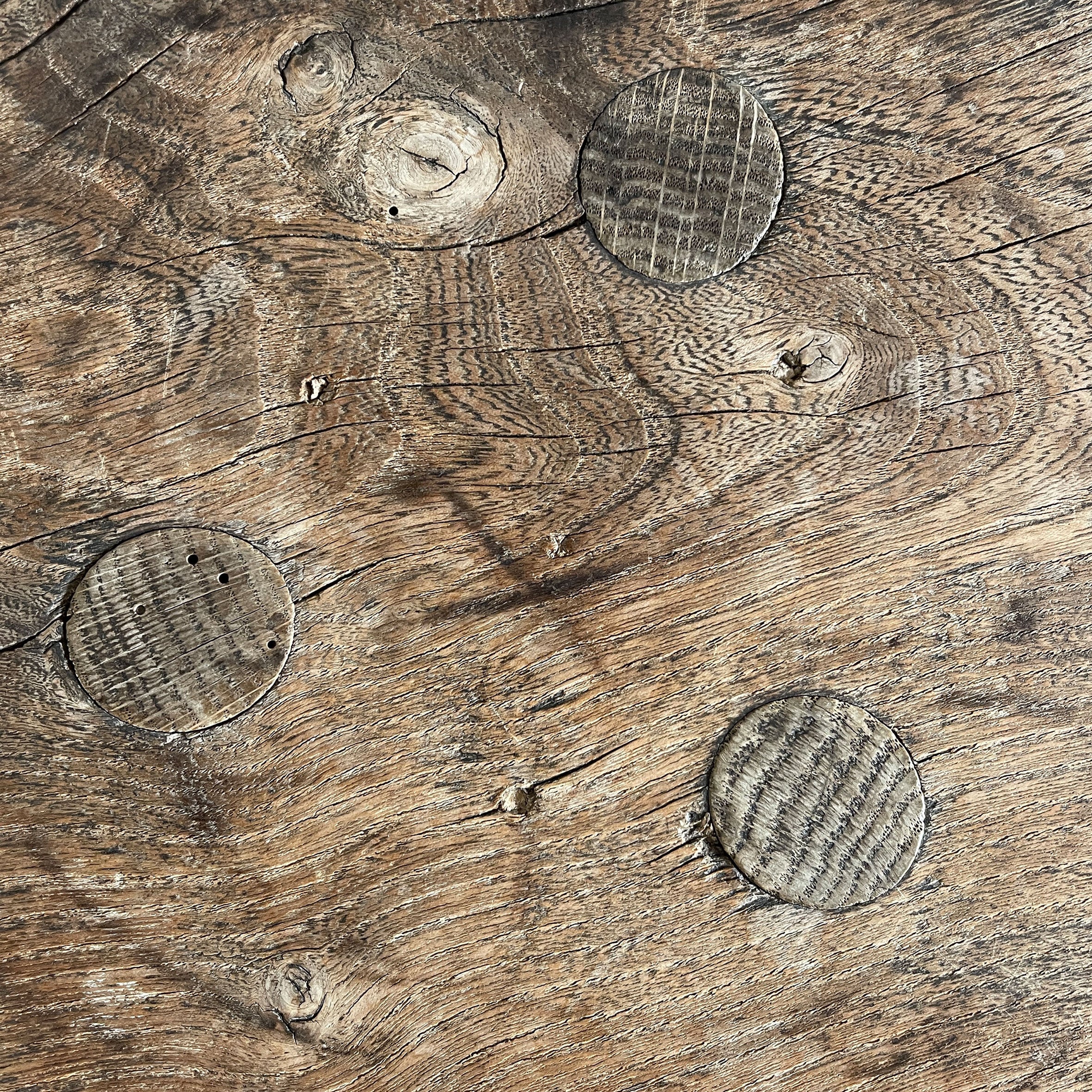 An Antique Elm Oak Milking Stool with a good deep turned Elm seat. Sitting on three octagonal shaped oak legs that can be seen through the seat base. A beautiful piece and very solid - SHOP NOW - www.intovintage.co.uk