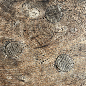 An Antique Elm Oak Milking Stool with a good deep turned Elm seat. Sitting on three octagonal shaped oak legs that can be seen through the seat base. A beautiful piece and very solid - SHOP NOW - www.intovintage.co.uk