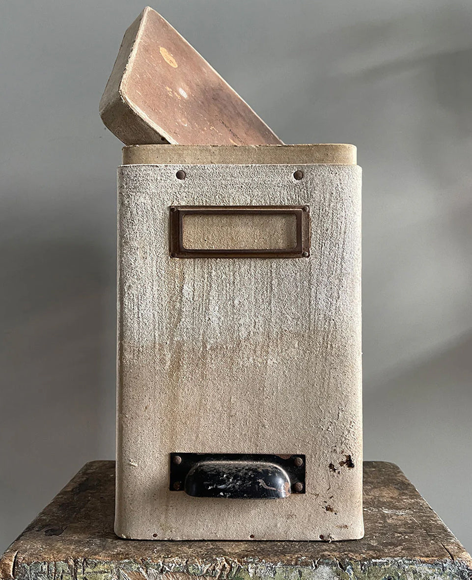 A Vintage French Storage Box. Ideal storage for the kitchen or home office - SHOP NOW - www.intovintage.co.uk
