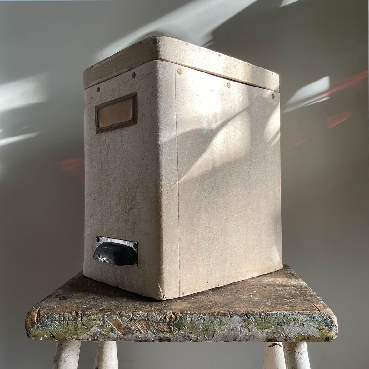 A Vintage French Storage Box. Ideal storage for the kitchen or home office - SHOP NOW - www.intovintage.co.uk