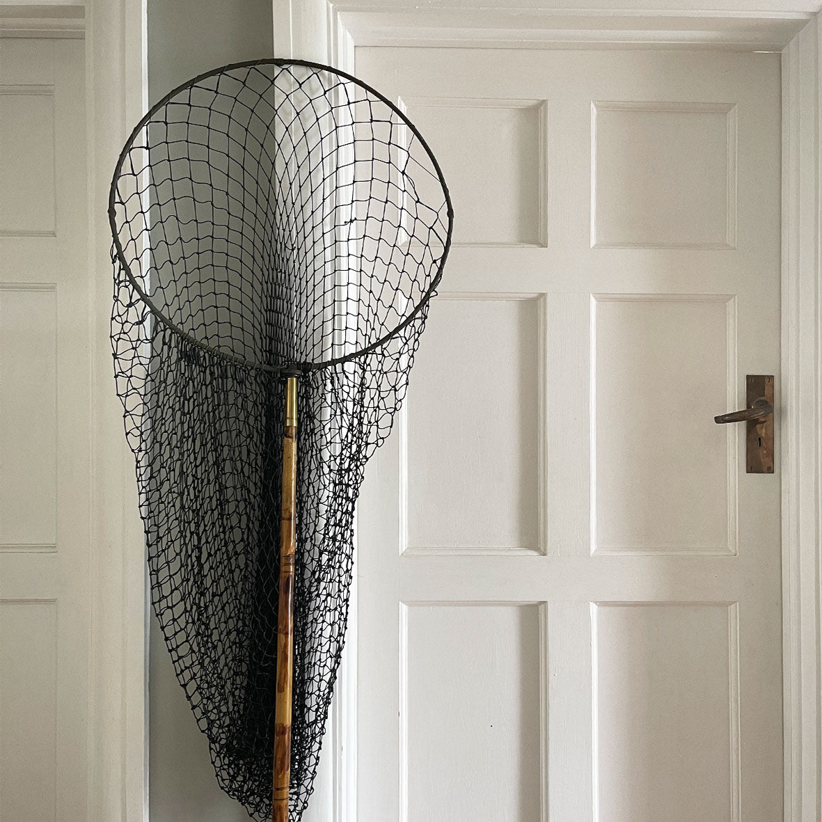antique long handle fishing nets XL 18"x14" Steelhead-Natural Wayward Makes handcrafted wood