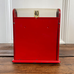 A Charming Children's French toy cash tin plate cash register. Finished in original red paintwork with white keys and a golden Caisse Enregistreuse waterslide decal. - SHOP NOW - www.intovintage.co.uk