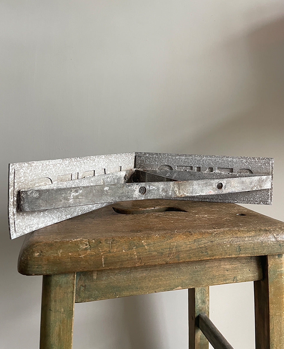 A cool Vintage Alloy Ladies & Gents Sign. Bracketed back so easy to mount on the wall. Great patina to the metal's surface - SHOP NOW - www.intovintage.co.uk