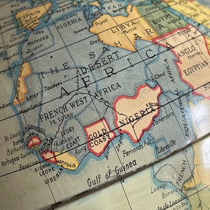 Vintage Chad Valley Tin Globe. Marked Chad Valley, and shows the Royal Warrant on the base. I lovely little item for display - SHOP NOW - www.intovintage.co.uk
