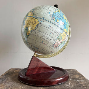 Vintage Chad Valley Tin Globe. Marked Chad Valley, and shows the Royal Warrant on the base. I lovely little item for display - SHOP NOW - www.intovintage.co.uk