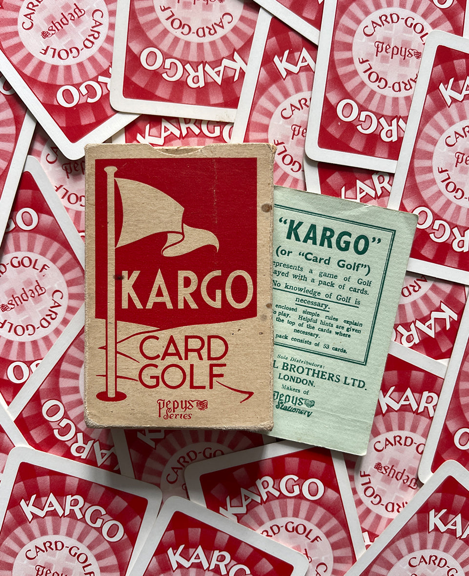 A great example of a vintage card game dating from the 1950’s. The Kargo Golf Game was published in 1955 by Castell Brothers, under their Pepys brand name. A complete full set of 52 cards and the original Rules booklet, with the cards being in really good condition. - SHOP NOW - www.intovintage.co.uk