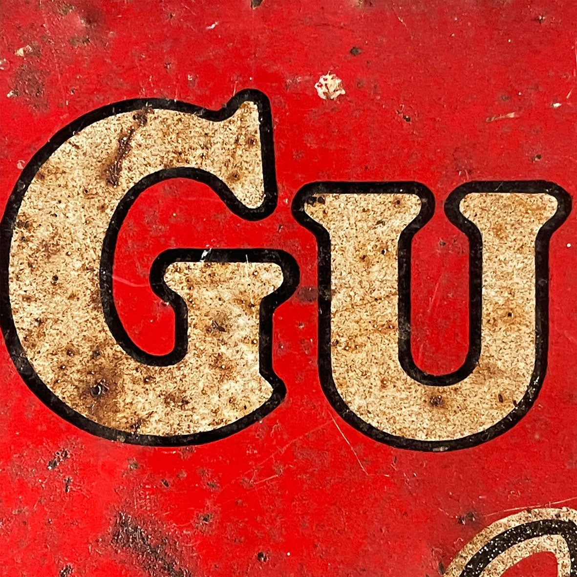 A rare 1930s Guinness Quality Stout Tin Sign. In a fantastic bright red with a great patina. Looks fantastic on the wall too! - SHOP NOW - www.intovintage.co.uk