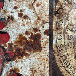 A rare 1930s Guinness Quality Stout Tin Sign. In a fantastic bright red with a great patina. Looks fantastic on the wall too! - SHOP NOW - www.intovintage.co.uk