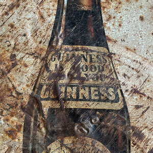 A rare 1930s Guinness Quality Stout Tin Sign. In a fantastic bright red with a great patina. Looks fantastic on the wall too! - SHOP NOW - www.intovintage.co.uk