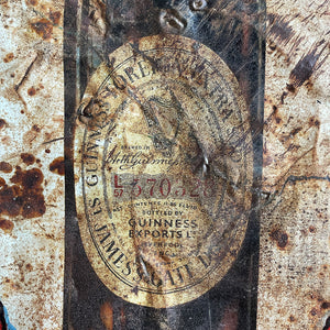 A rare 1930s Guinness Quality Stout Tin Sign. In a fantastic bright red with a great patina. Looks fantastic on the wall too! - SHOP NOW - www.intovintage.co.uk
