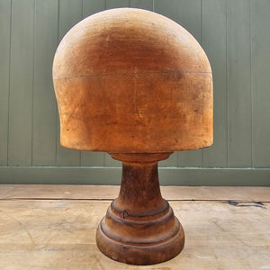 A Milliners Hat Block with its original stand is a real beauty. Perfectly aged with great colour. The perfect resting place for resting you hat or cap when not in use - SHOP NOW - www.intovintage.co.uk