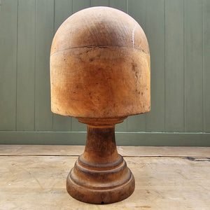 A Milliners Hat Block with its original stand is a real beauty. Perfectly aged with great colour. The perfect resting place for resting you hat or cap when not in use - SHOP NOW - www.intovintage.co.uk