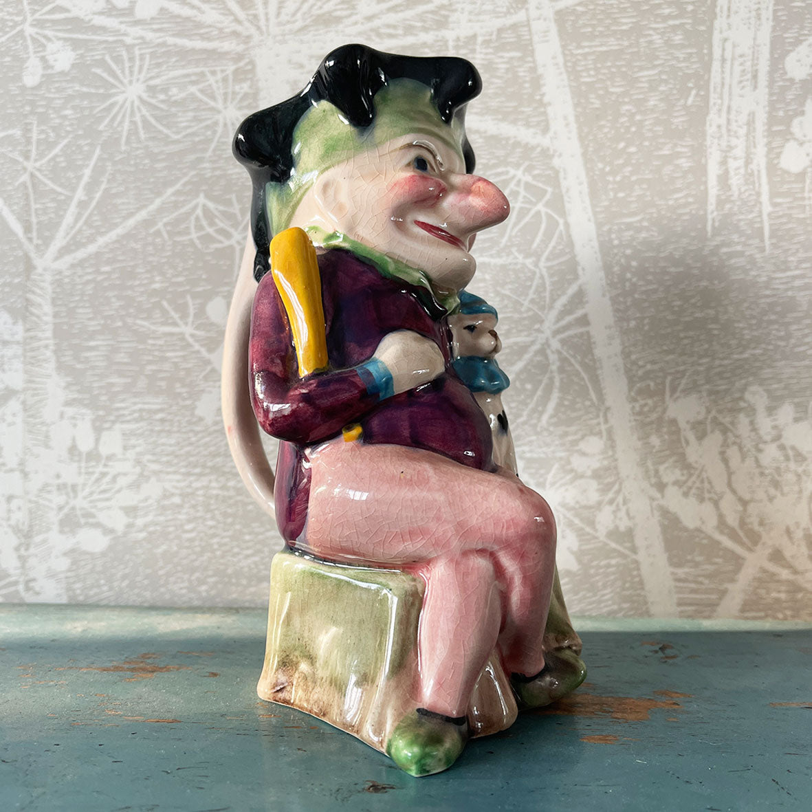 A fun Mr Punch Toby Jug by Wain & Sons, London - SHOP NOW - www.intovintage.co.uk