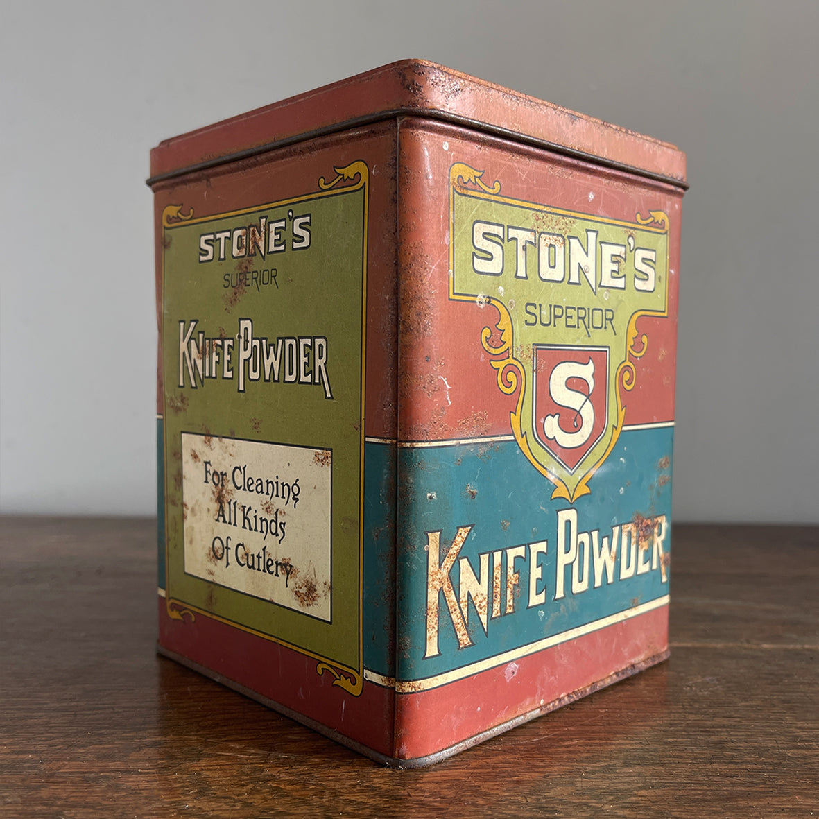 Snife Poder A Vintage Stone's Knife Powder Tin - IntoVintage.co.uk – Intovintage.co.uk