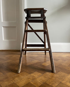 A set of Vintage French Provincial Elm Step Ladders. Very slim when folded, so great for storage - SHOP NOW - www.intovintage.co.uk