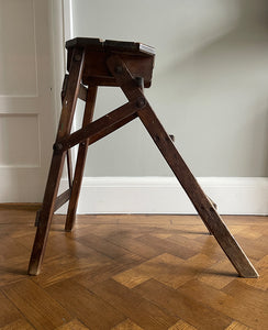 A set of Vintage French Provincial Elm Step Ladders. Very slim when folded, so great for storage - SHOP NOW - www.intovintage.co.uk