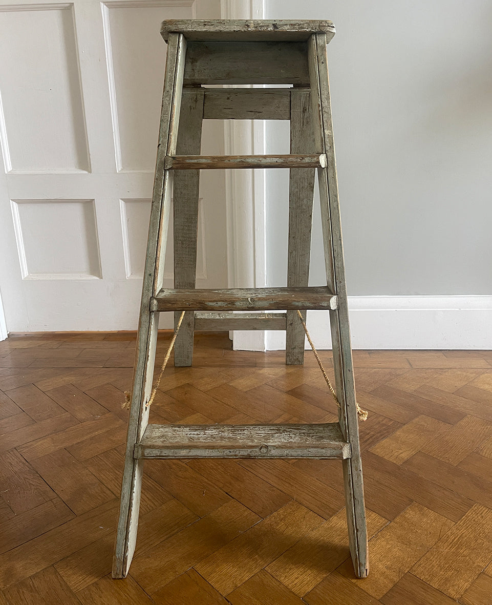 A wonderful set of Vintage Step Ladders with original paint. Very slim when folded so great for storage. - SHOP NOW - www.intovintage.co.uk