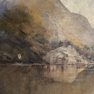 A superb oil painting of a Welsh lake scene by British Impressionist & Modern painter David Hewitt (1878-1939). Oil on canvas, signed lower left David Hewitt. - SHOP NOW - www.intovintage.co.uk