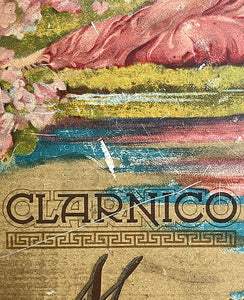 An Art Deco Clarnico Marshmallows Tin from the 1930s with the most wonderful colours and Little Boy Blue design to the front lid  - SHOP NOW - www.intovintage.co.uk