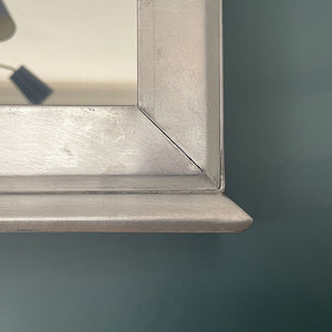 A Vintage Medical Cabinet from the 1930s with a Deco style chrome & bakelite handle to the door. The paint has been removed from the outside to leave a bare aluminium finish. The inside and shelf has its original cream finish - SHOP NOW - www.intovintage.co.uk