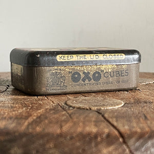 A Vintage 6 Cube OXO Tin from the 1930s with great colours and graphics to the front. The inside lid sees an advert for FREY BENTOS MEAT AND FISH PASTES. Great condition - SHOP NOW - www.intovintage.co.uk